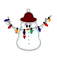 Switchables Glass Cover, Snowman with Lights