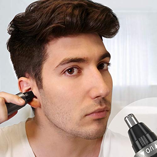 SUPRENT Nose & Ear Hair Trimmer, Wet/Dry Nose Hair Clipper for Businessmen with LED Light, Waterproof Stainless Steel Rotation Blade, 1 AA Battery-Include (Old Version)