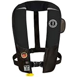 Mustang Survival Corp Inflatable PFD with HIT (Auto Hydrostatic) with Harness, Black