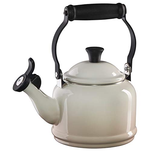 Le Creuset Enamel On Steel Demi Tea Kettle, 1.25 qt., Meringue The Home Kitchen Store