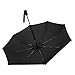 Compact Travel Outdoor Windproof Rain Umbrella Automatic Open Close Umbrella Anti-UV Sunproof Devolb (Black)