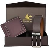 HORNBULL Mens Combo Wallet and Belt | Gift Set for Men | Gift Hamper for Boys | Wallets Men Leather (Brown 2)