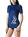 Tesla TM-FSR25-NVY_Large Women's UPF 50+Swim Shirt Loose-Fit Swim Tee Rashguard Top FSR25