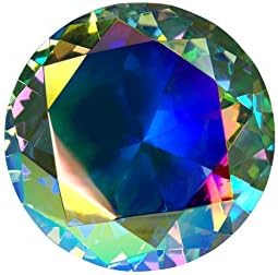 Diamond Shaped 80 mm Diameter Crystal Jewel Paperweight by Tripact - 04