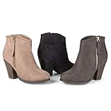 Brinley Co. Womens Faux Suede High Heel Ankle Boots