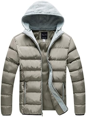 Cloudy Arch Men's Winter Thicken Removable Hooded Quilted Cotton Jacket