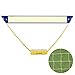 Goplus Portable Badminton Set Outdoor Folding Adjustable Badminton Net 10Ft w/Stand, Carry Box (2 Player)