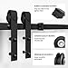 SMARTSTANDARD 6.6ft Heavy Duty Bypass Double Door Sliding Barn Door Hardware Kit - Smoothly &Quietly -Easy to install - Includes Step-By-Step Installation Instruction Fit 40