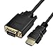 HAOTAN HDMI to VGA Cable 1080P Gold Plated Active Video Adapter HDMI Digital to VGA Converter Cable(6 Feets/1.8 Meters)