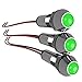 INTERACTIVIA 3 Pack Green 12V DC Chrome Housing 8mm 5/16