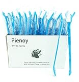Pienoy 50-Pieces Double-Headed Dog/cat Toothbrush - Convenient Toothbrush to Clean pet Teeth, pet Toothbrush (Blue)