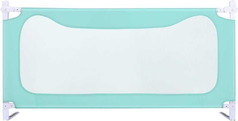 KKCF-Bed Rail Guard for Kids Washable Tough Mesh Anti-Pinch Thicken Steel Pipe, 3 Colors, 3 Sizes (Color : Green, Size : 200cm)