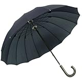 煌(kirameki) 高強度16本骨耐風傘 インディゴ (濃紺) 【直径108cmのジャンボサイズ/専用ギフトボックス入り/選べる10カラー/デュポン社製撥水テフロン加工】