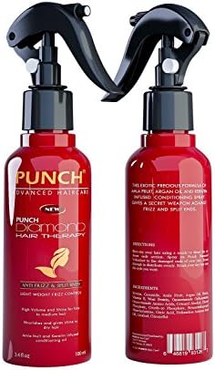 Argan Oil, Biotin, Keratin, Amla Fruit Punch Diamond Hair Therapy - One 3.4 fl oz (100ml) Bottle - Split End Repair and Thermal Heat Protectant Against Flat Iron - 100% Organic &amp; Natural
