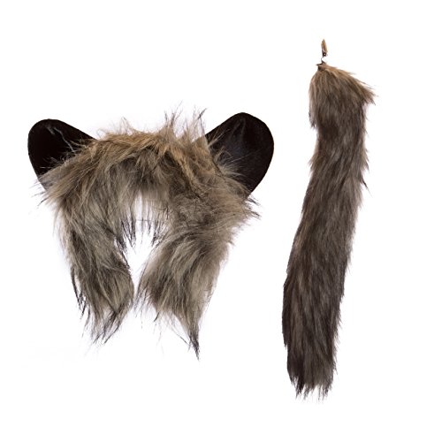 Wildlife Tree Plush Zoo Animal Ears Headband and Tail Set for Animal Costumes