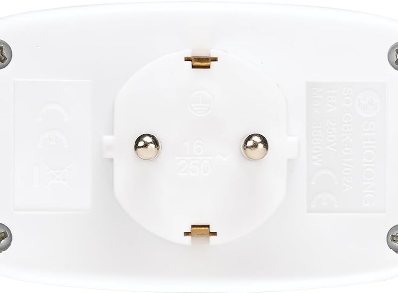 Adaptador 2 Tomas Schuko con Interruptor On/Off