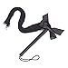 LUOEM Black Soft Leather Whip Bowknot Tassels Whip for Role Play Adult Games Costume Accessory Couples Toy