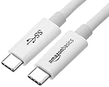 AmazonBasics USB Type-C to USB Type-C 3.1 Gen1 Adapter Charger Cable - 6 Feet (1.8 Meters) - White