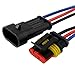 ZYTC 3 Pin Way Car Waterproof Wire Connector Plug Auto Electrical Wire Connectors AWG Terminal Pack of 5