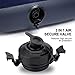 DEWIN Intex Air Mattress Plug - 3 in 1 Air Valve Secure Seal Cap for Intex Inflatable Airbed Mattress Black