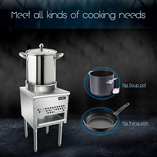 KITMA 16" Gas Wok Range Commercial Liquid Propane Restaurant Equipment, 110,000 BTU Pricepulse