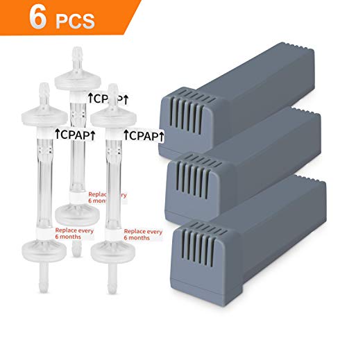 Rhodesy Cartridge Filter Kit Compatible with SoClean 2 Cleaner and Sanitizer 6 PCS Cartridge Carbon Filter Replacement Kit Includes 3 Cartridge Filters with 3 Check Valve