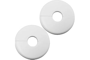 JJHXSM 2pcs Pipe Hole Air Conditioning Hole Decorative Cover 22x80mm Snap On White Round Cover Round Escutcheon Plate