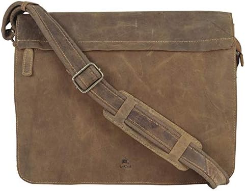 Le Craf Leather 15.6 Ltrs Brown Laptop Bag