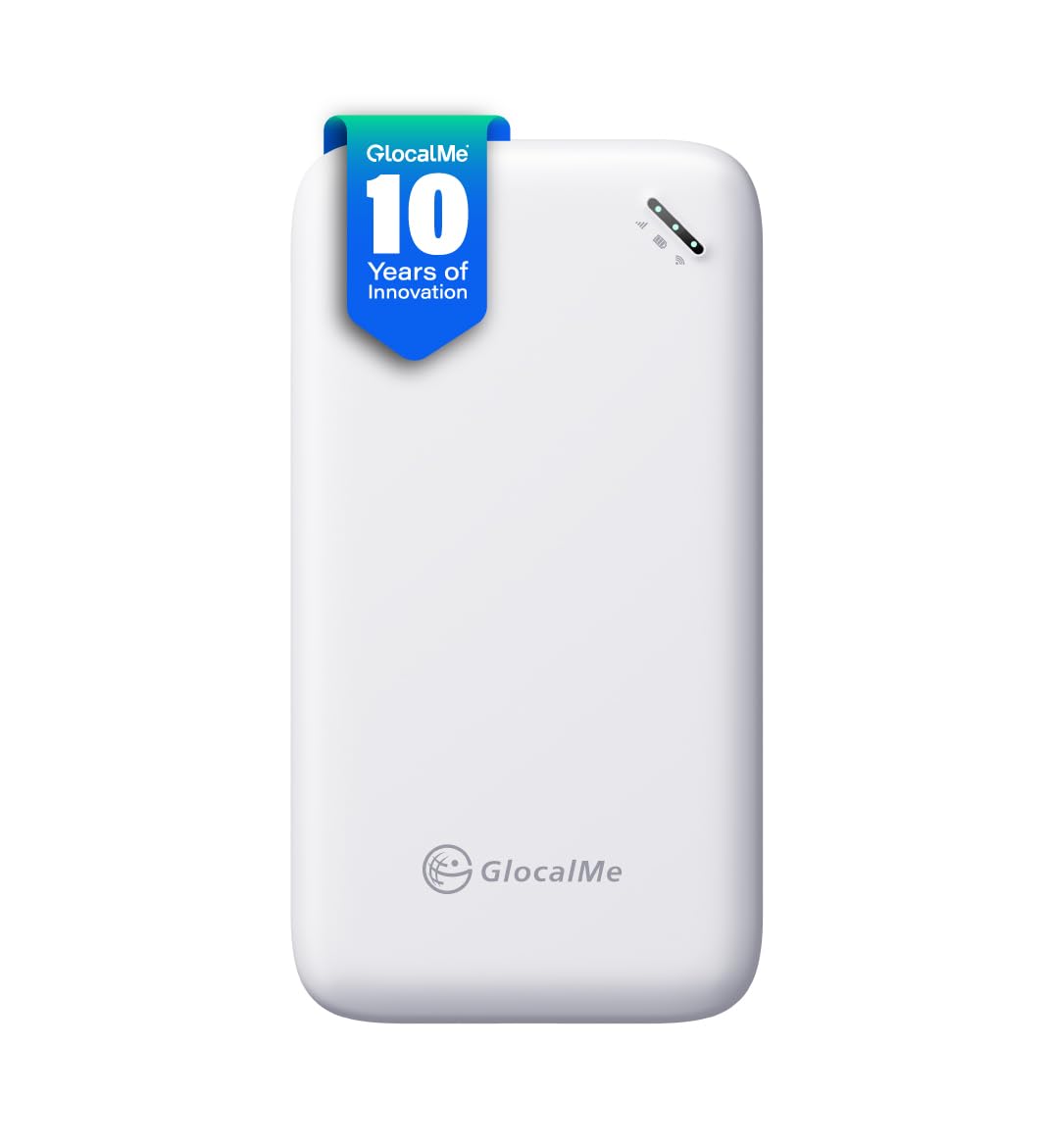 GlocalMe UPP 4G Mobile WiFi Hotspot, No SIM required, no roaming fees, MiFi Router with 1GB global Data, superlight 113g, Portable WiFi device for Travel in 200+ Countries (weiß)
