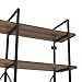 IRONCK Bookshelf, Double Wide 5-Tier Open Bookcase Vintage Industrial Large Shelves, Wood and Metal Etagere Bookshelves, for Home Decor Display, Office Furniture