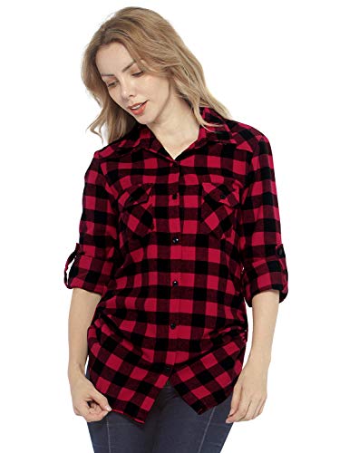 1 Match+Womens+Sleeve+Flannel+X+Small