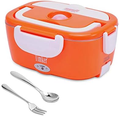 Timker Boîte Chauffante Repas 12V 24V 220V 3 in 1 Chauffage électrique de Voiture Lunch Box Accueil Chauffage électrique Chauffe-Plats Chauffe-Repas pour la Conservation de la Chaleur