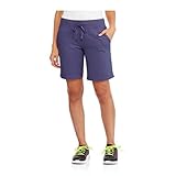 Danskin Now Women's Active French Terry Bermuda Short (Small, Peri Night)