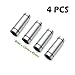 OTRMAX 4-Piece 8mm Longer Linear Motion Ball Bearing Double Side Rubber Seal Linear Bushing CNC Part LM8LUU