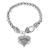 Fusicase Bling Crystal Silver Hearts Metal Family Member Bracelets(Sister)