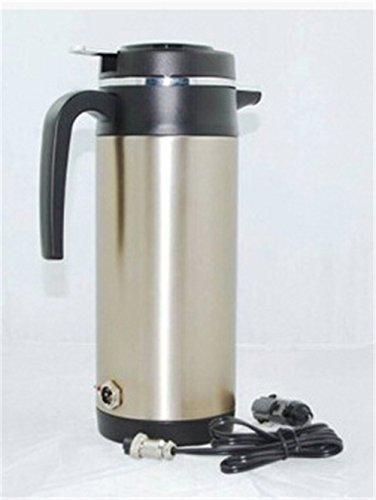 Kangsur Car Electric Kettle Automatic Power-Off Water Heating Boiling Insulation Cup Cigarette Lighter Bottle with Removable Wire 1200ML,24V
