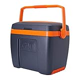 GiNT Cooler with Handle, Ice Chest Gray and Orange