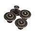 OULII 4pcs Vintage Kitchen Cabinet Pulls Drawer Dresser Knobs Handles, Bronze