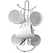 Evelots Metal Cup & Mug Rack Holder, Kitchen Accessories, Holds 6 Cups, Silver