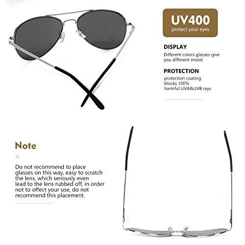 Duduma Premium Full Mirrored Aviator Sunglasses w/ Flash Mirror Lens