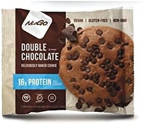 NUGO NUTRITION BAR, Prot Cookie, Double Choco, Pack of 12, Size 3.53 OZ, (Dairy Free Gluten Free Kosher Vegan Wheat Free Yeast Free)