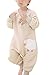 Nine States Baby Soft Cotton Sleeping Sack Long Sleeve Wearbale Blanket Beige Medium