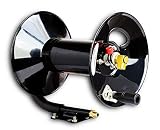 REELWORKS Air-Hose Hand Crank Reel Retractable 3/8" Inch x 100' Feet Heavy Duty Steel Construction Locking Spring Max Working Pressure 300 PSI / 20 BAR (Hose Not Included)