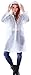 Transparent Emergency Hooded Knee-Length Rain Coat with Pockets, Blue/Red Dots, (Adult Size)