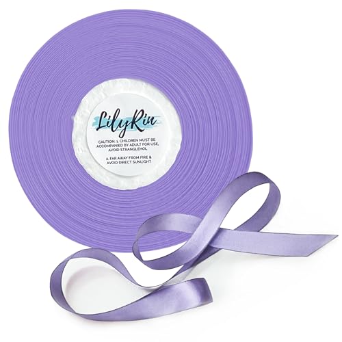 Light Purple Ribbon 3/8 Inch x 36 Yards Perfect for Scrapbooking Art Wedding Wreaths Baby Showers Gift Wrapping Birthday Easter Decorations Hair Accessories Floral Arrangements DIY Crafts Satin