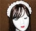 MAYSONG Women's Maid Cosplay Hair Hoop Gothic Headband white