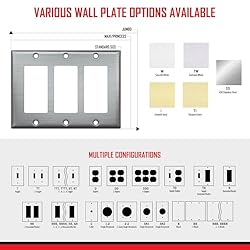 TayMac WMW-B 1-Gang White Smooth Metal Maxi Blank