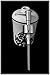 American Chateau 4 Piece Black & White Ceramic Damask Bathroom Accessory Set