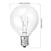 SHINE HAI G40 Clear Glass Globe Bulbs with Candelabra Screw Base, Pack of 25