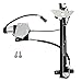 AUTOSAVER88 Power Window Regulator w/Motor Compatible with 1998-2003 Dodge Durango, 2000-2004 Dodge Dakota Crew Cab Pickup -Front Driver Side